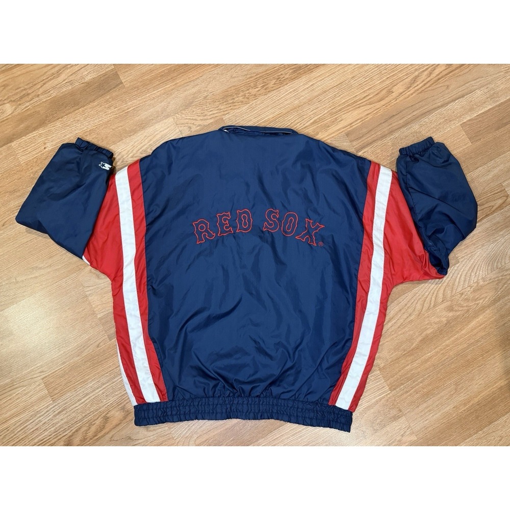Vintage 90s Boston Red Sox Starter Full Zip Light Weight Windbreaker Jacket XL - Picture 5 of 13